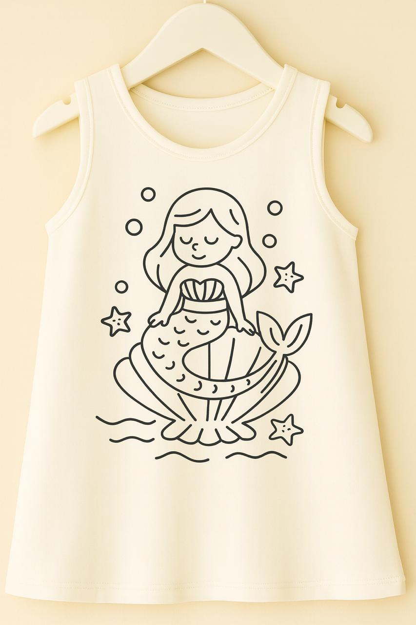 Mermaid Magic- DIY Color me frock