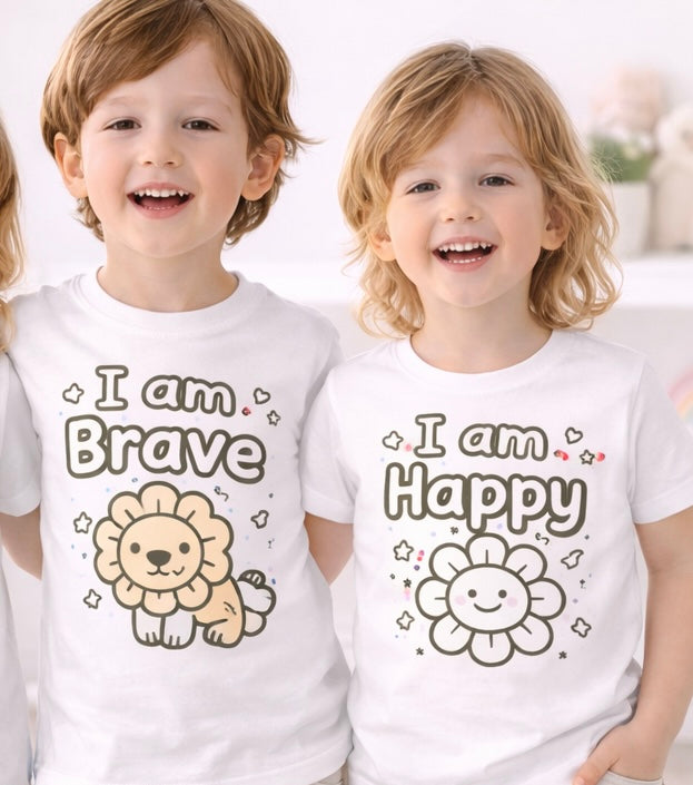 Kids Affirmation Color Your Own Tees