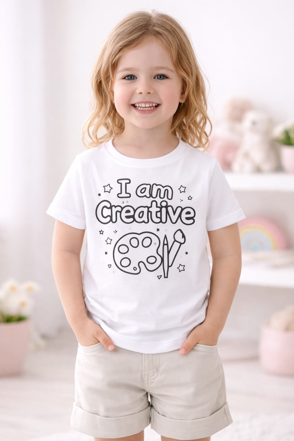 Kids Affirmation Color Your Own Tees- Ready to Wear