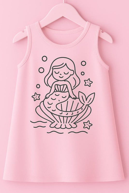 Mermaid Magic- DIY Color me frock