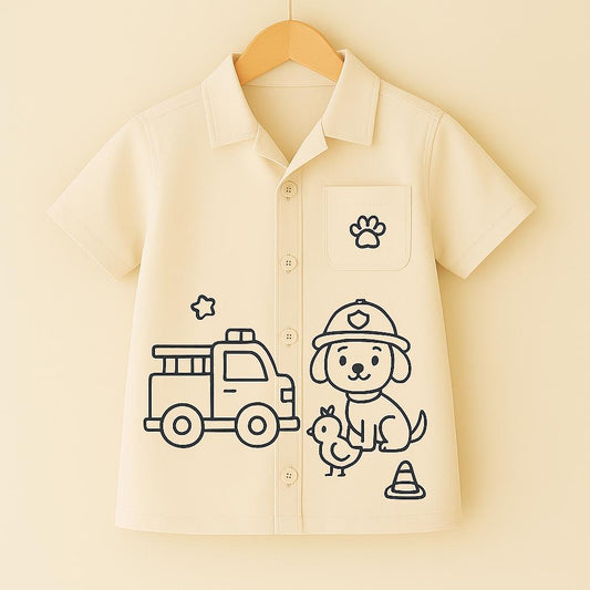 Fire Pup Friends- DIY Color me shirt